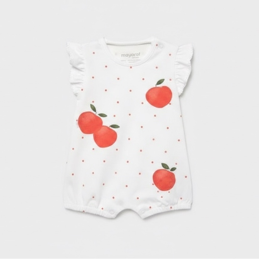 Size 2-4 months Mayoral White and Red Bodysuit